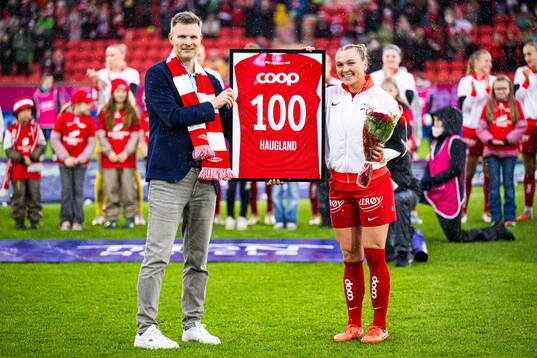 Christian Kalvenes, CEO of Brann,and Karoline Haugland of