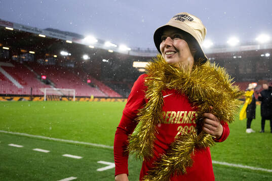 Cecilie Redisch Kvamme of Brann celebrates