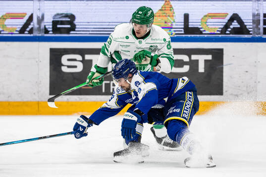 Rögles Karson Kuhlman och Leksands Gabriel Fortier