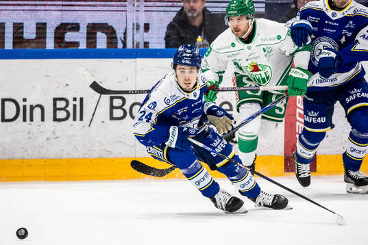 Under ishockeymatchen i SHL mellan Leksand och Rögle