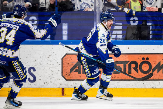 Leksands Nolan Stevens jublar