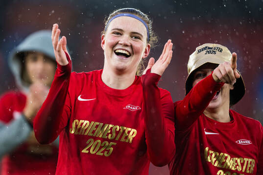 Signe Gaupset of Brann celebrates