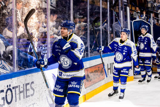 Leksands Joonas Lyytinen jublar