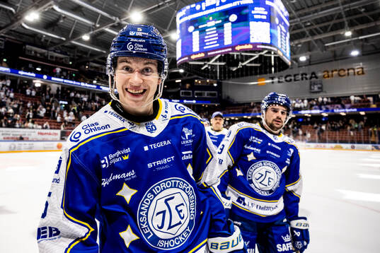 Leksands Andro Kaderli jublar
