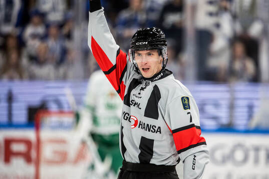 Under ishockeymatchen i SHL mellan Leksand och Rögle