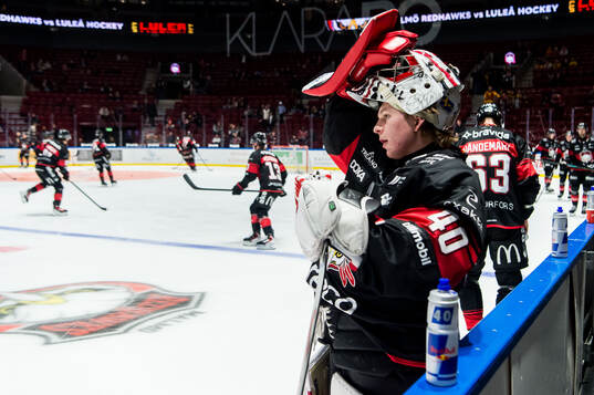 Malmö Redhawks målvakt Oskar Blomgren