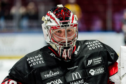 Malmö Redhawks målvakt Oskar Blomgren