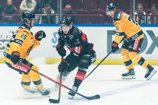 Malmö Redhawks Joseph Berger och Luleås Filip Eriksson