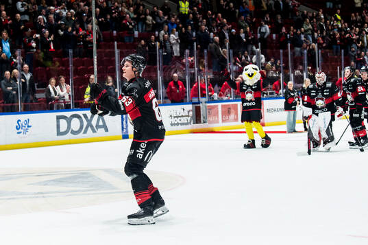 Malmö Redhawks Fredrik Händemark jublar
