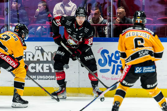 Malmö Redhawks Janne Kuokkanen och Luleås Frederic Allard