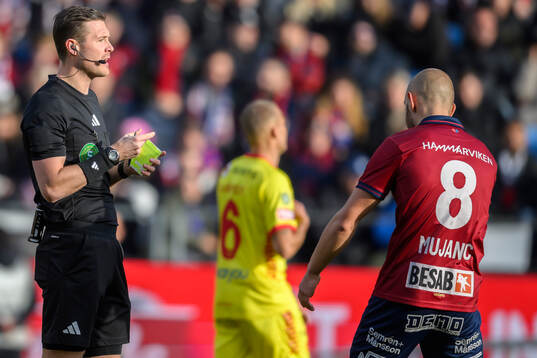 Domare Erik Mattsson och Örgrytes Amel Mujanic