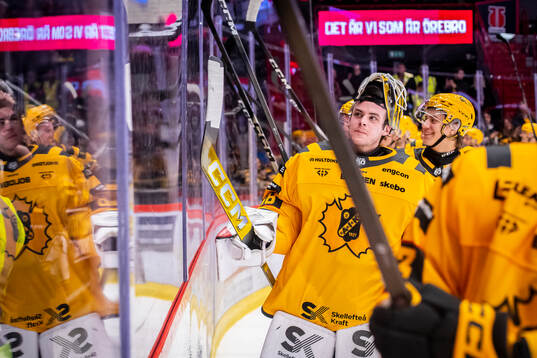 Skellefteås målvakt Strauss Mann jublar
