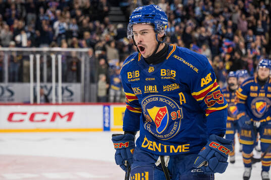 Djurgårdens Charles Hudon jublar
