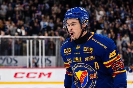 Djurgårdens Charles Hudon jublar
