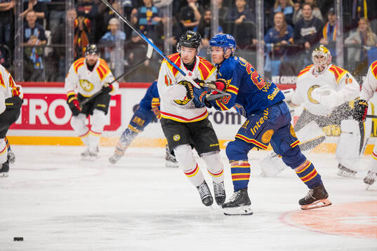 Brynäs Greg Scott och Djurgårdens Gustav Lindström