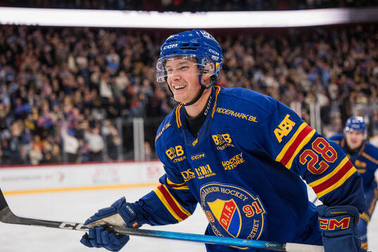 Djurgårdens Gustav Lindström jublar