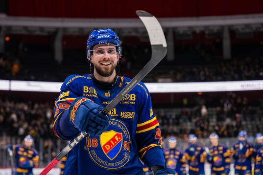 Djurgårdens Albin Grewe jublar