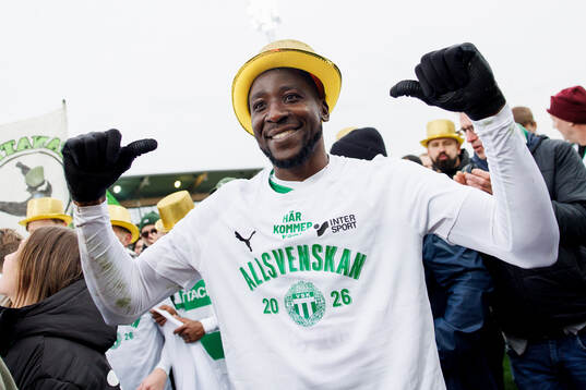 Västerås Frederic Nsabiyumva jublar