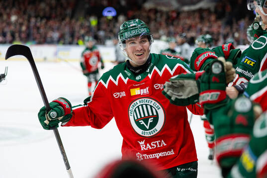 Frölundas Max Lindholm jublar