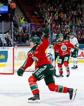 Frölundas Isac Heens jublar