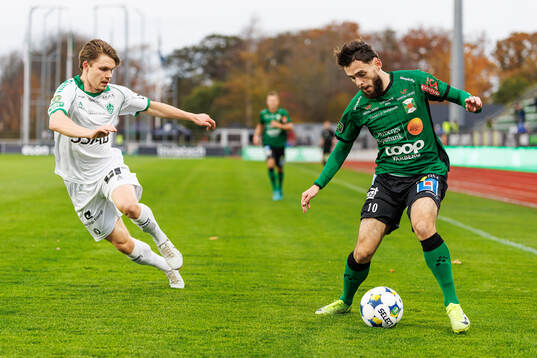 Brages Gustav Berggren och Varbergs Laorent Shabani