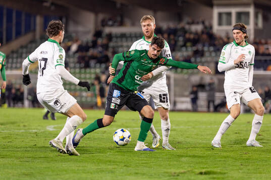 Varbergs Marc Ante Tokich och Brages Malte Persson och