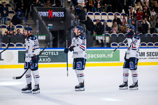 Linköpings Robin Kovacs, Adam Hofbauer och Christoffer Ehn