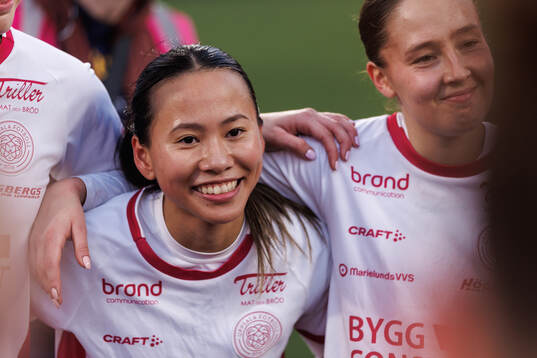 IK Uppsalas Amanda Sundström jublar