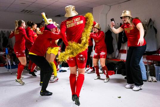 Players of Brann celebrates