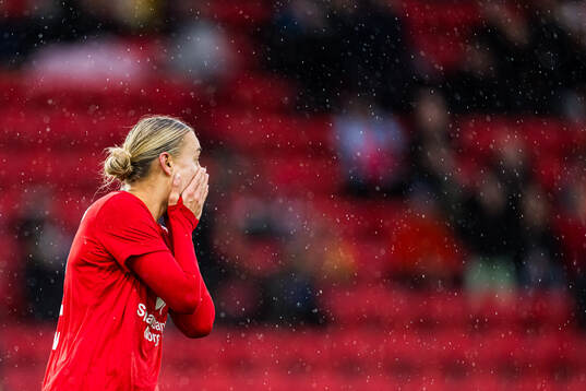 Lauren Alison Davidson of Brann looks dejected