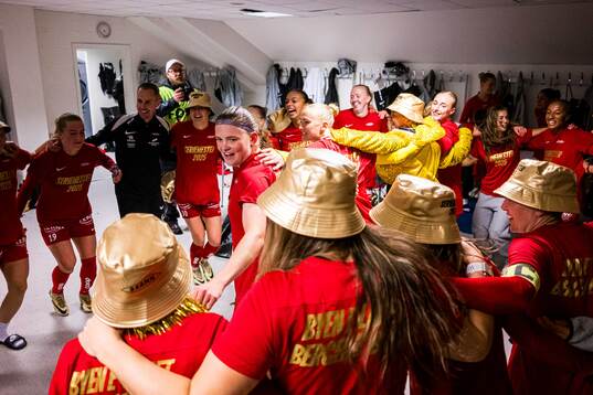 Signe Gaupset of Brann celebrates