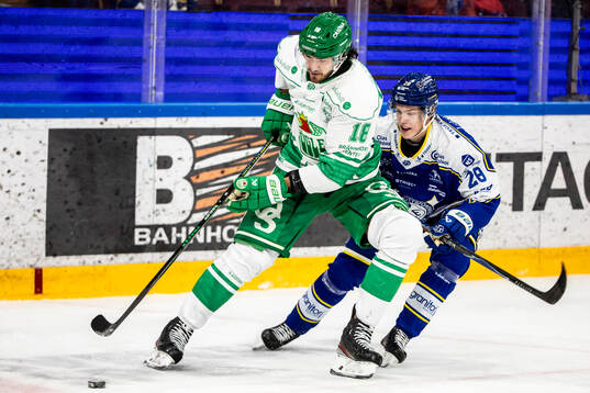 Rögles Dennis Everberg och Leksands Victor Johansson