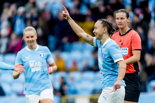 Malmö FFs Miljana Ivanovic jublar