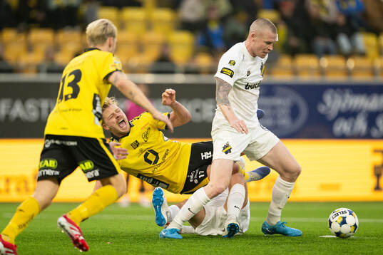 Elfsborgs Per Frick och AIKs Thomas Poppler Isherwood