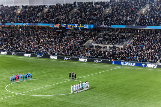 3Arena med Djurgårdens och IFK Göteborgs spelare