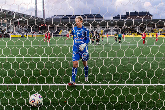 Linköpings målvakt Cajsa Andersson deppar