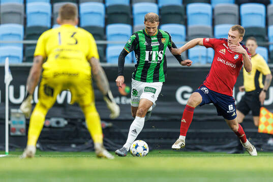 GAIS Gustav Lundgren och Östers Dennis Olsson