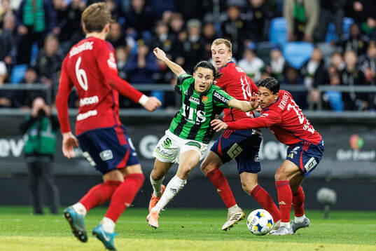 GAIS Amin Boudri och Östers Dennis Olsson och Lukas