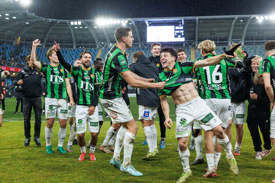 GAIS spelare jublar