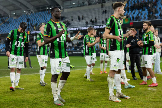 GAIS Ibrahim Diabate och Anes Cardaklija  jublar framför