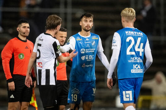 Landskronas Adam Egnell tackar Oddevolds Rasmus