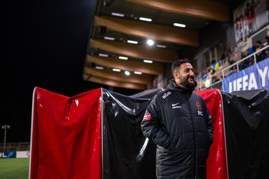 Head coach Baran Coskun of Brommapojkarna