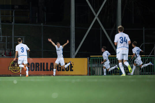 Nazar Ivaskiv of Dynamo Kyiv celebrates