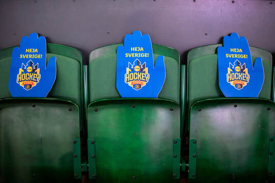 Logos for Heja Sverige and Lidl Hockey Games