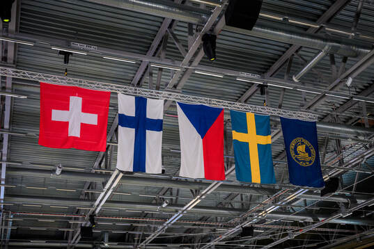 Flags of Swtizerland, Finland, Czech Republic, Sweden and