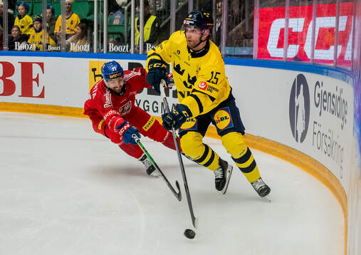 Simon Ryfors of Sweden and Filip Pyrochta of Czech Republic
