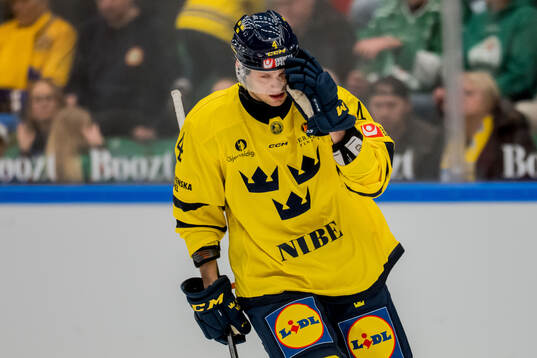 Jacob Larsson of Sweden looks dejected