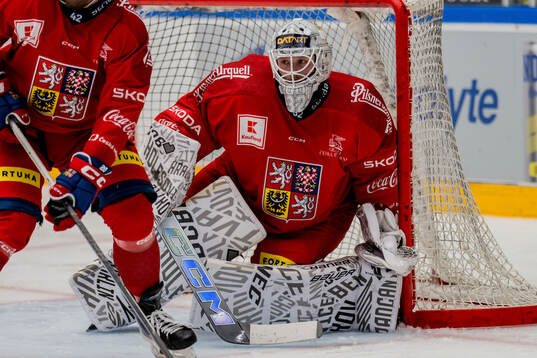 Goalkeeper Josef Korenár of Czech Republic