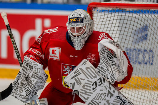 Goalkeeper Josef Korenár of Czech Republic