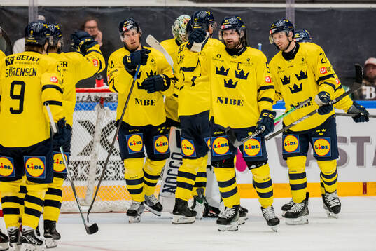 Linus Johansson of Sweden celebrates